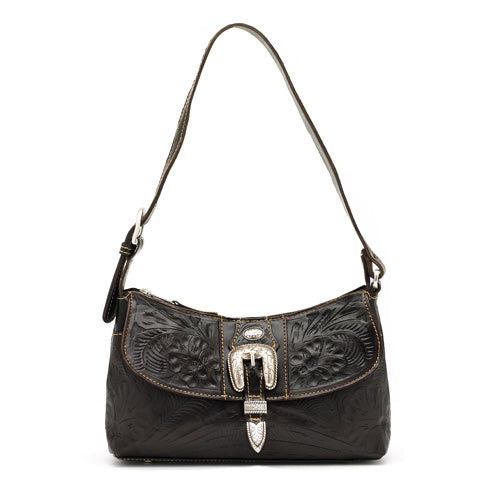 Brown Leather Classic Shoulder Bag (1950900)