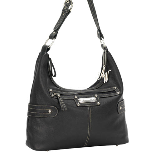 Black Leather Soft Hobo (2720427)