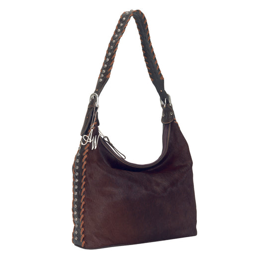Brown Cowhide Leather Hobo (3140572)