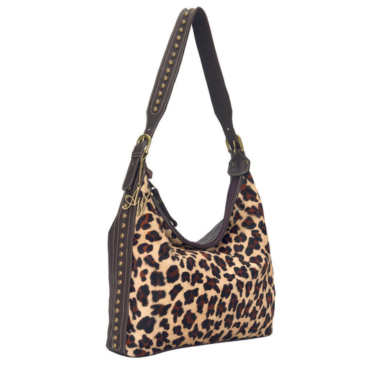 Leopard Print Cowhide Slouch Hobo (3162572)