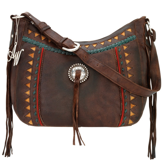 Chocolate Brown Leather Structured Hobo (4450608)