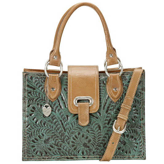 Turquoise Leather Crossbody Bag (4478310)