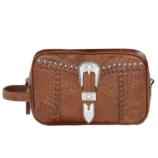 Men`s Mocha Leather Accessory Bag (8565264)