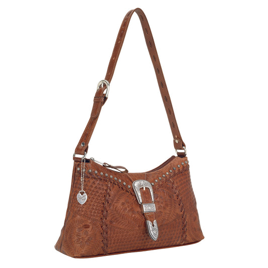 Antique Brown Leather Shoulder Bag (8565285)