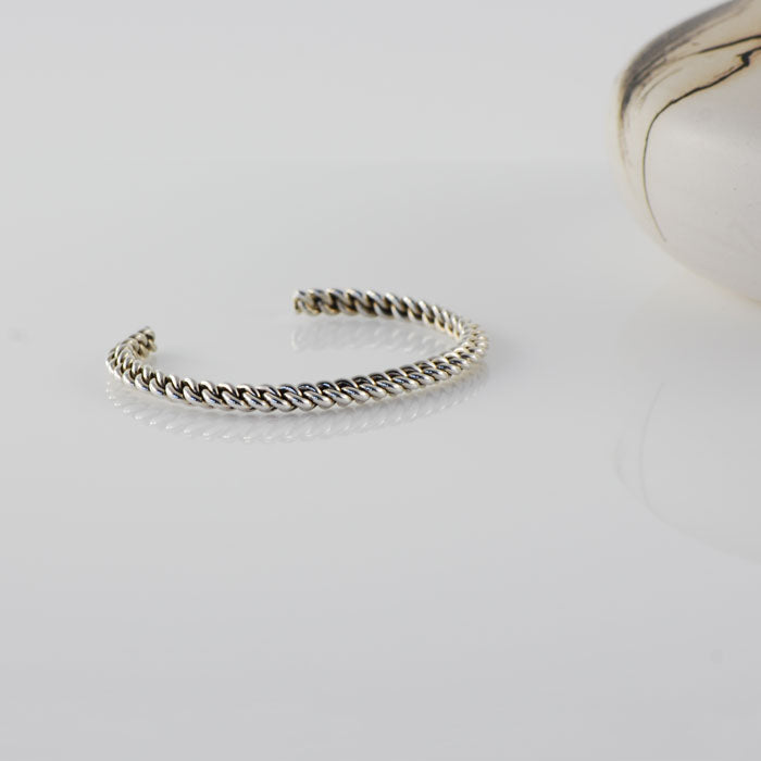 Sterling Silver Braided Cuff Bracelet (BRT130)