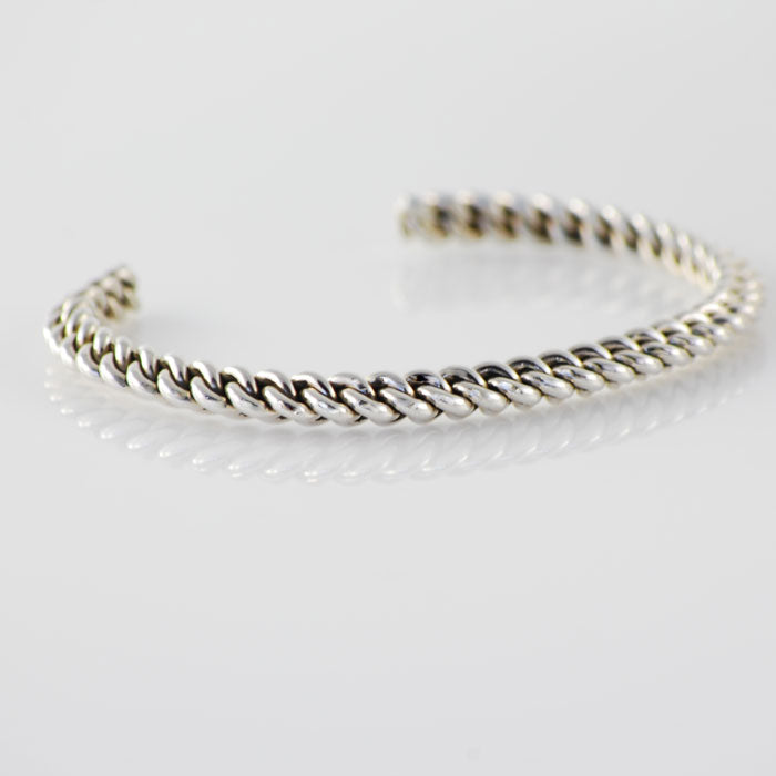 Sterling Silver Braided Cuff Bracelet (BRT130)