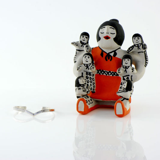 Sterling Silver Chevron Baby Bracelet (BRT144)