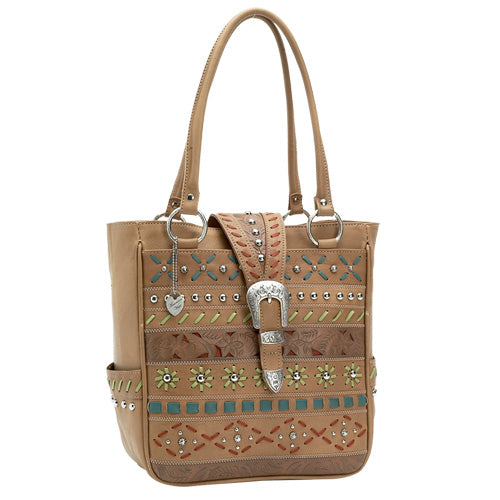 Large Beige Leather Tote (CHO2384)