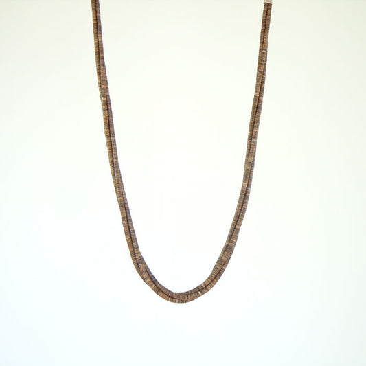 Olive Shell Heishi Necklace (NCK329)