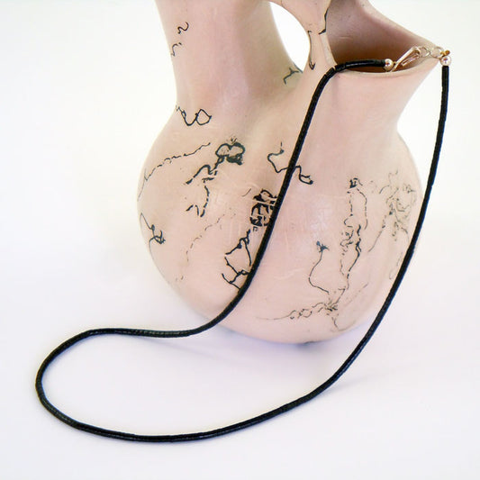 Black Jet Heishi Necklace (NCK343)