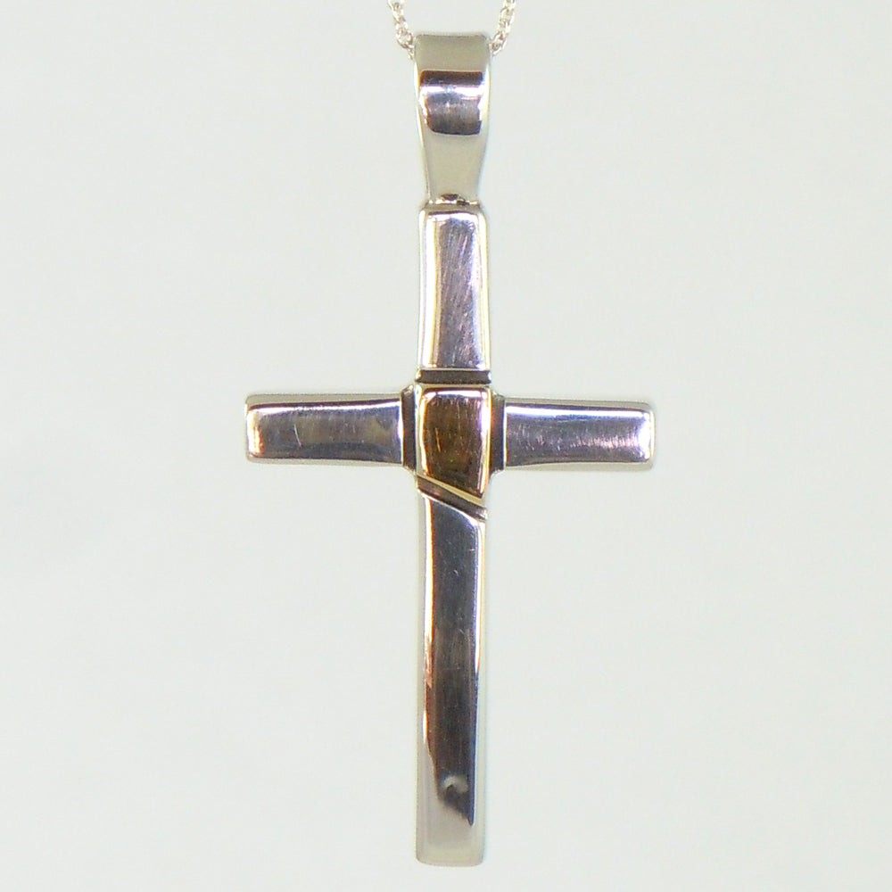 Medium Sterling Silver and Gold Cross (PND222)