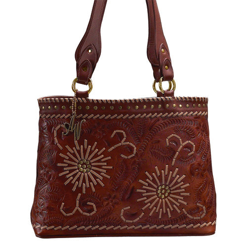 Large Brown Leather Tote (TOTE361)