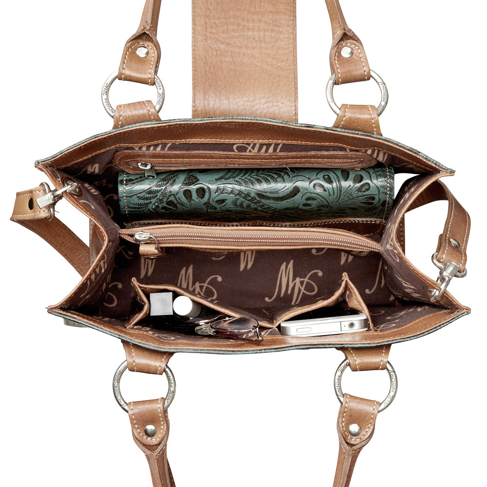 Turquoise Leather Crossbody Bag (4478310)