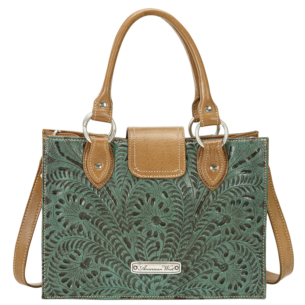 Turquoise Leather Crossbody Bag (4478310)