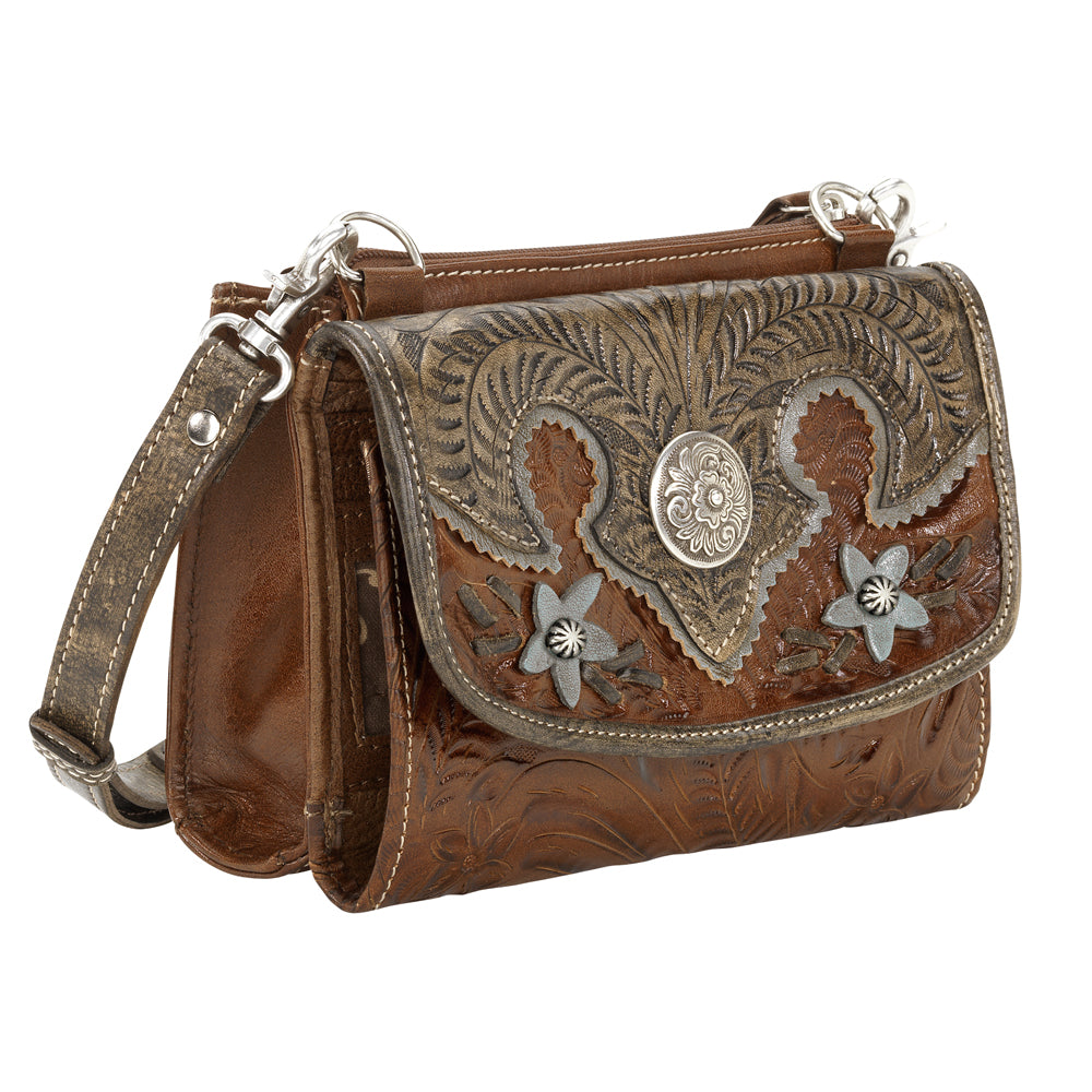 Antique Brown Leather Clutch Bag (5683982)