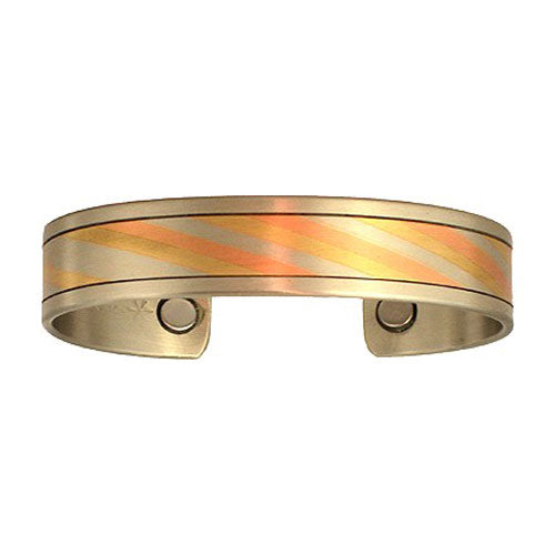 Magnetic Copper Bracelet - Mokume Gane (SL759)