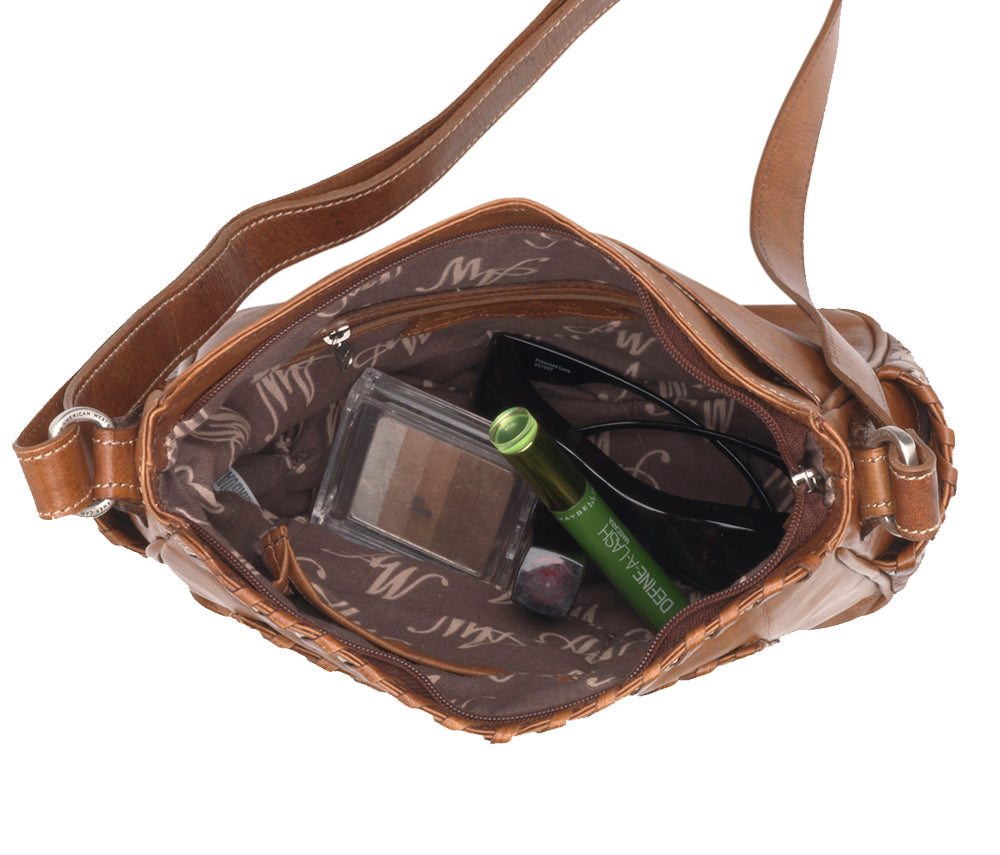 Golden Tan Leather All Access Crossbody Bag (3915774)