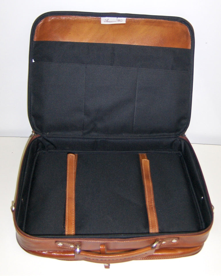 Mahogany Leather Laptop Briefcase (0210910)