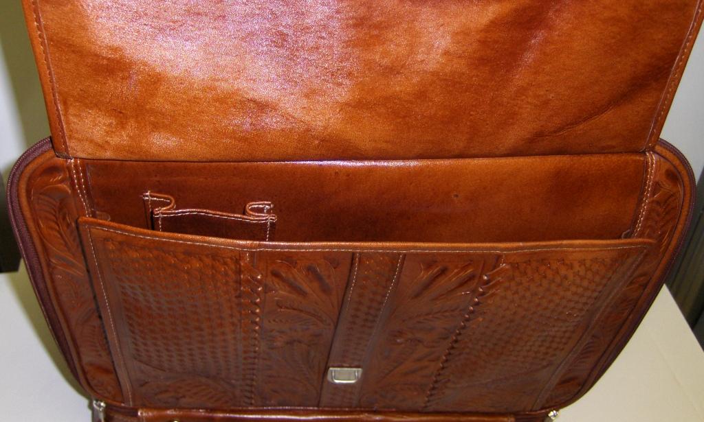 Mahogany Leather Laptop Briefcase (0210910)
