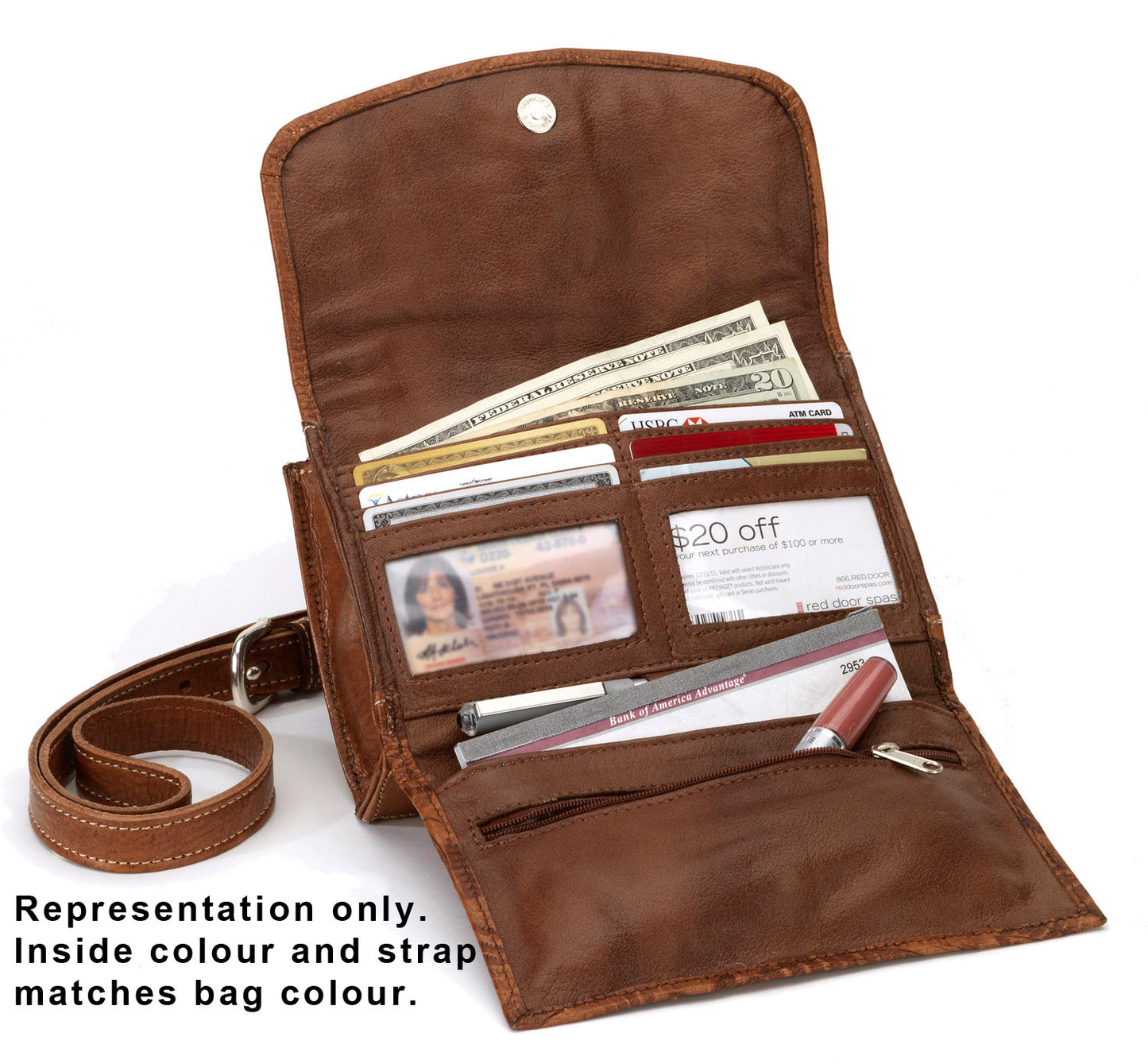 Antique Brown Leather Clutch Bag (5683982)