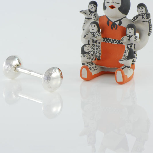 Sterling Silver Baby Barbell Rattle (BABY001)