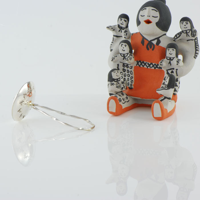 Sterling Silver Twist Handle Baby Rattle (BABY003)