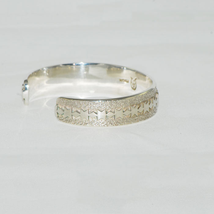 Sterling Silver Navajo Overlay Bracelet (BRT110)