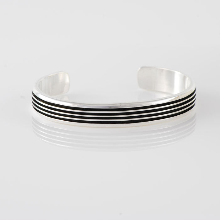 Sterling Silver Rail Overlay Bracelet (BRT111)