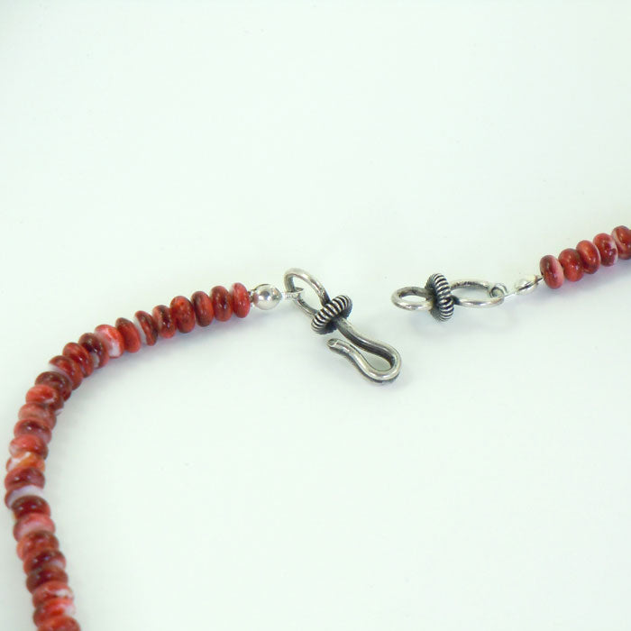 Orange Bead Necklace with Mosaic Inlay Pendant (NCK312)