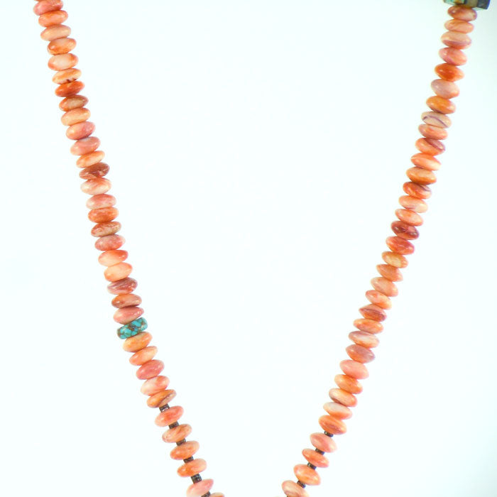 Melon Shell Necklace with Mosaic Inlay Pendant (NCK315)