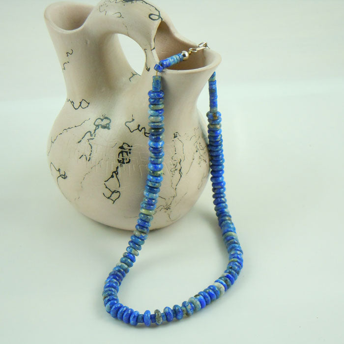 Lapis Lazuli Torus Bead Necklace (NCK338)