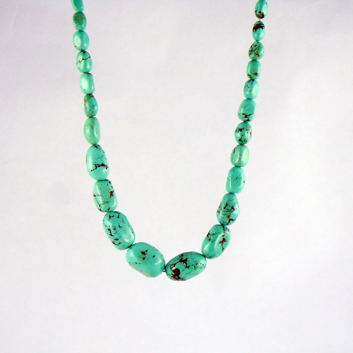 Kingman Arizona Turquoise Nugget Necklace (NCK339)