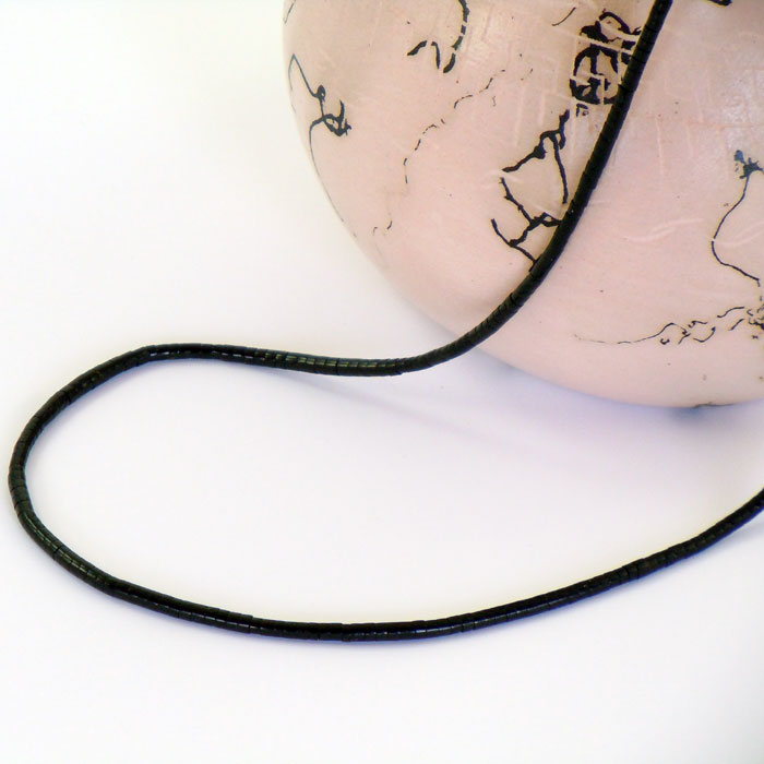 Black Jet Heishi Necklace (NCK343)