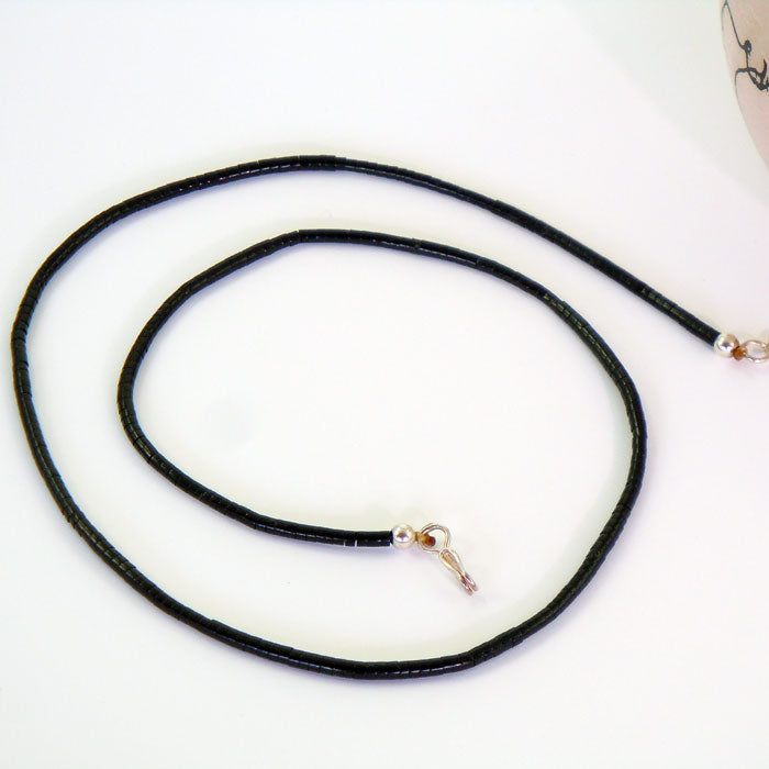 Black Jet Heishi Necklace (NCK343)