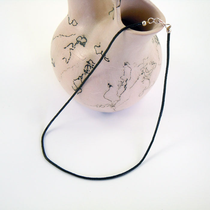 Petite Black Jet Heishi Necklace (NCK344)
