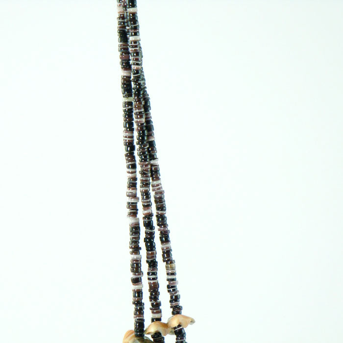 Bird Fetish Heishi Necklace with Turquoise Nuggets (NCK350)