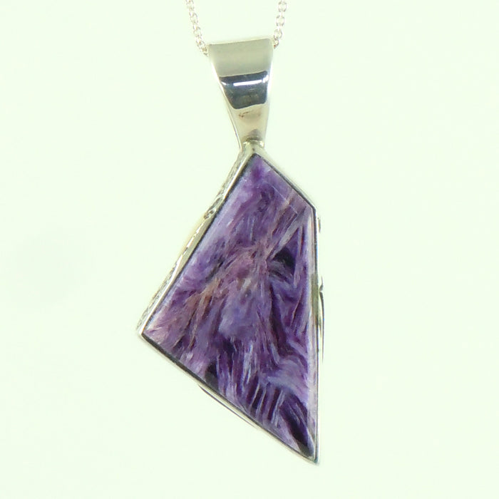 Sterling Silver Gold and Charoite Pendant (PND214)