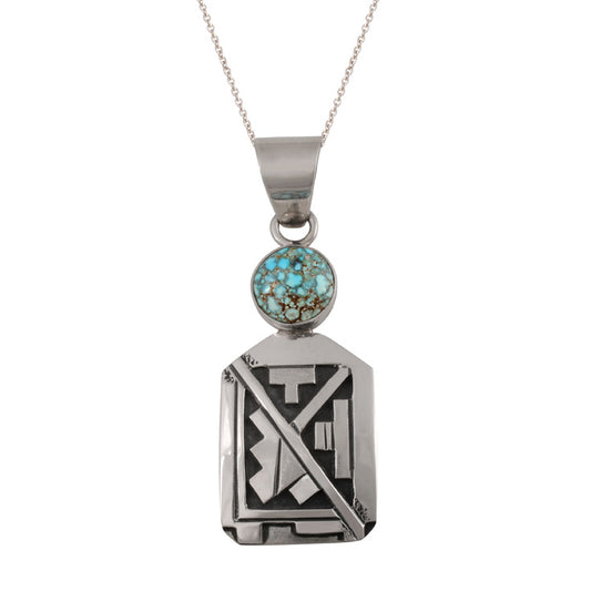 Sterling Silver and Dry Creek Turquoise Pendant (PND216)