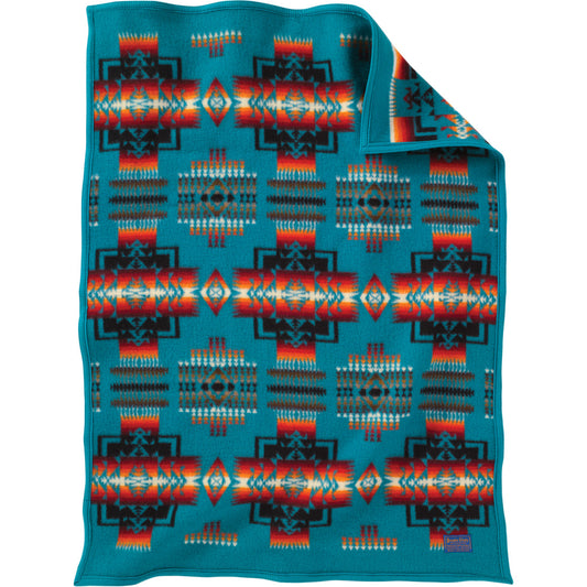 Pendleton Chief Joseph Baby Cot Blanket Turquoise (ZD632-51127)