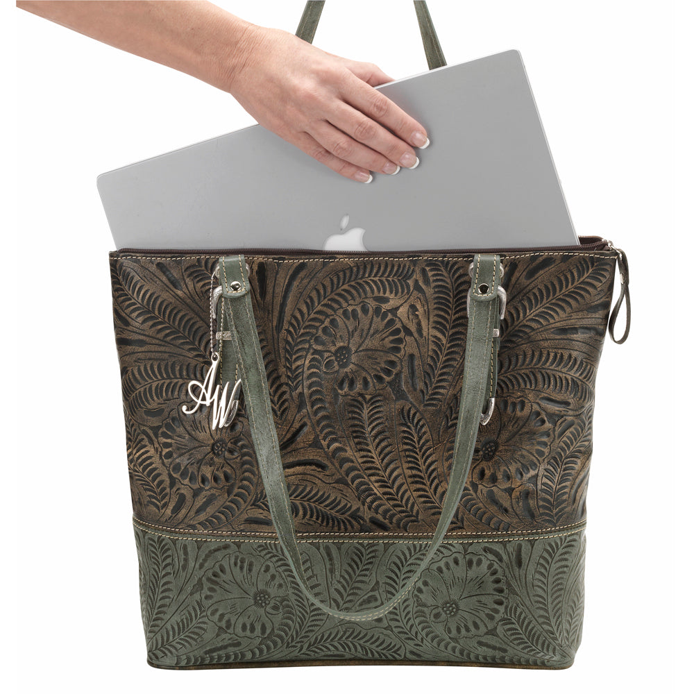 Cream Leather Ladies Tote Briefcase (9955497)